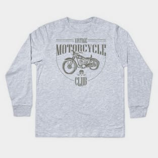 Vintage Motorcycle Club Kids Long Sleeve T-Shirt